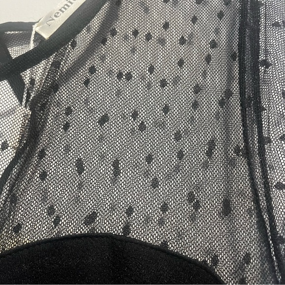 Nemidor 1940s Style Dotted Mesh Midi Swing Party Dress - Picture 12 of 16